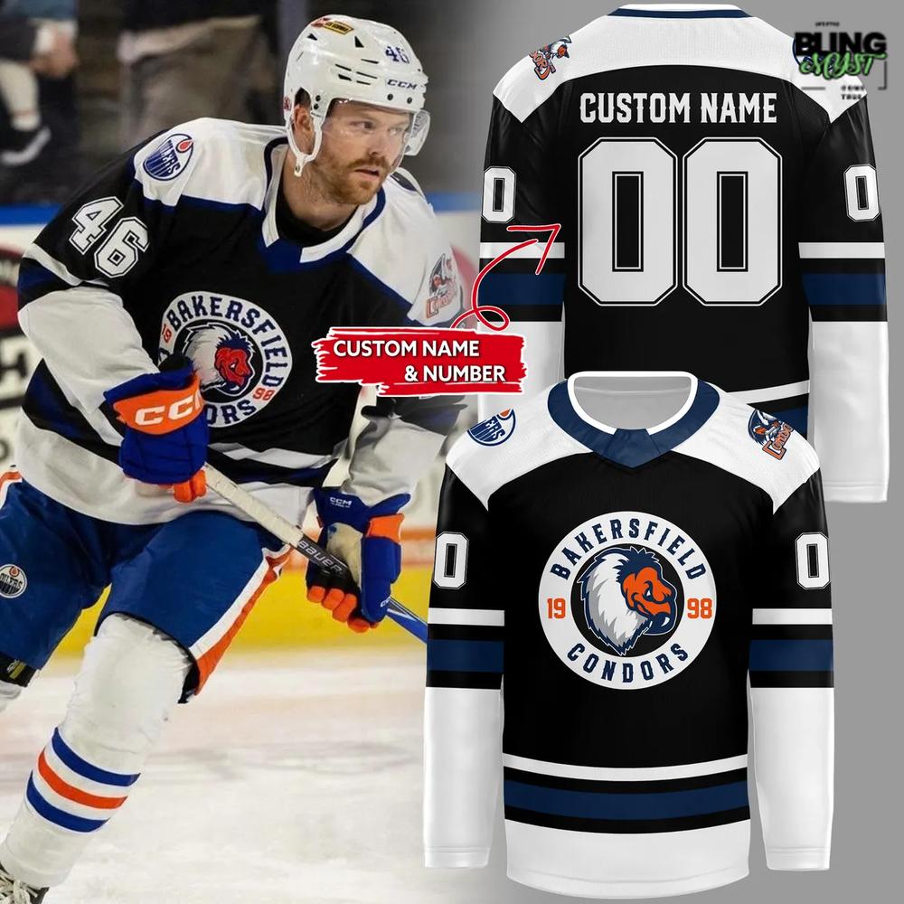 Bakersfield Condors 1998 Black Hockey Jersey