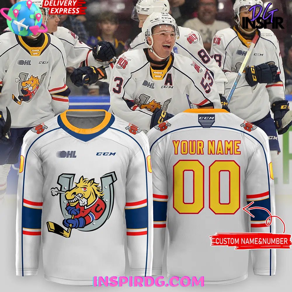 Barrie Colts New Uniform 2024-25 White Hockey Jersey