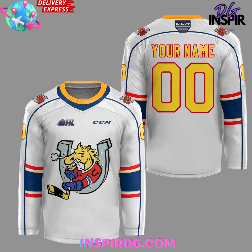 Barrie Colts New Uniform 2024-25 White Hockey Jersey