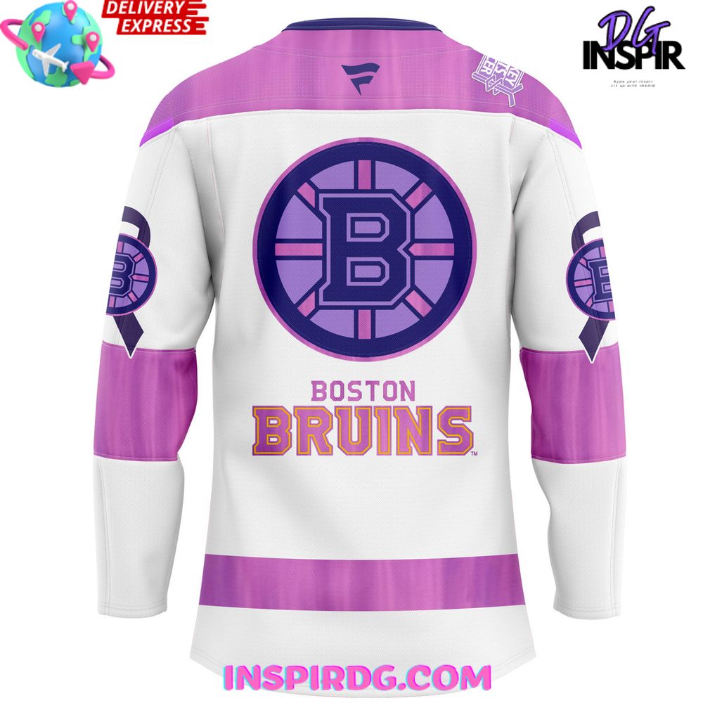 Boston Bruins Hockey Fights Cancer Special Hockey Jersey