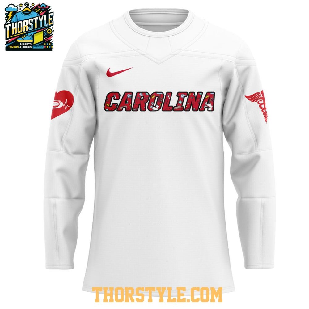 Carolina Hurricanes Nurses Appreciation Work Of Heart 2025 Hockey Jersey