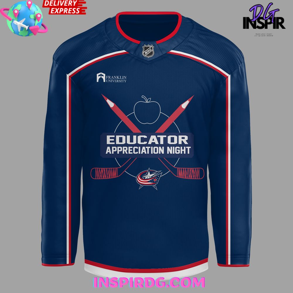 Columbus Blue Jackets Educator Appreciation Night Hockey Jersey