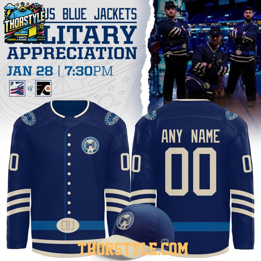 Columbus Blue Jackets X 2026 Military Appreciation Celebrate Hockey Jersey