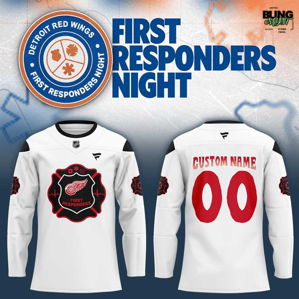 Detroit Red Wings First Responders Night 2026 Hockey Jersey