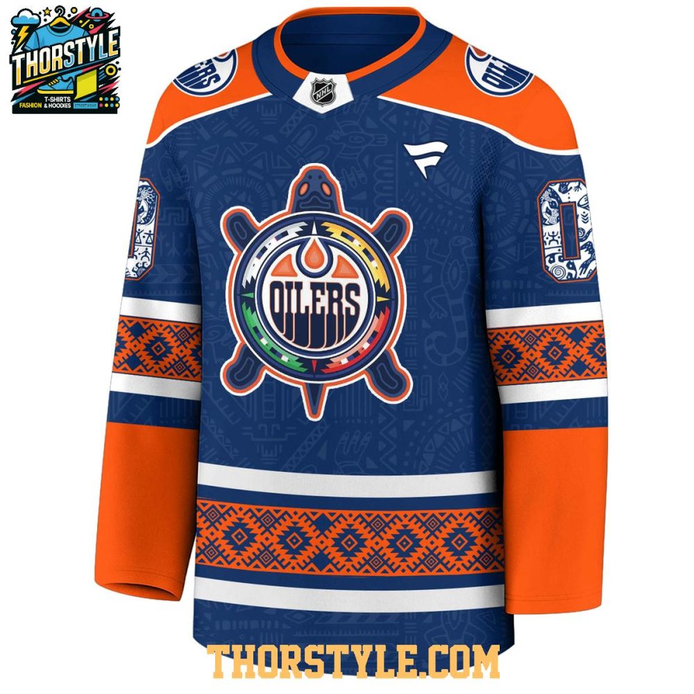 Edmonton Oilers Indigenous People Holiday 2025 Personalized Hockey Jersey
