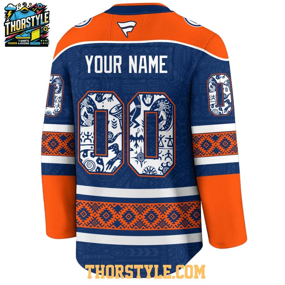 Edmonton Oilers Indigenous People Holiday 2025 Personalized Hockey Jersey