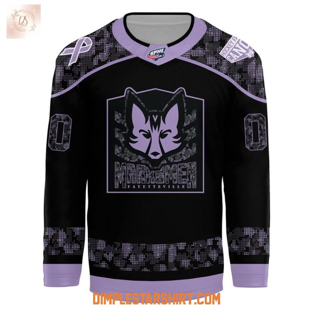 Fayetteville Marksmen Hockey Fight Cancer 2025 Hockey Jersey
