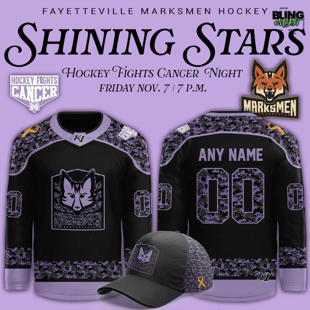 Fayetteville Marksmen Hockey Fights Cancer Night 2025 Hockey Jersey