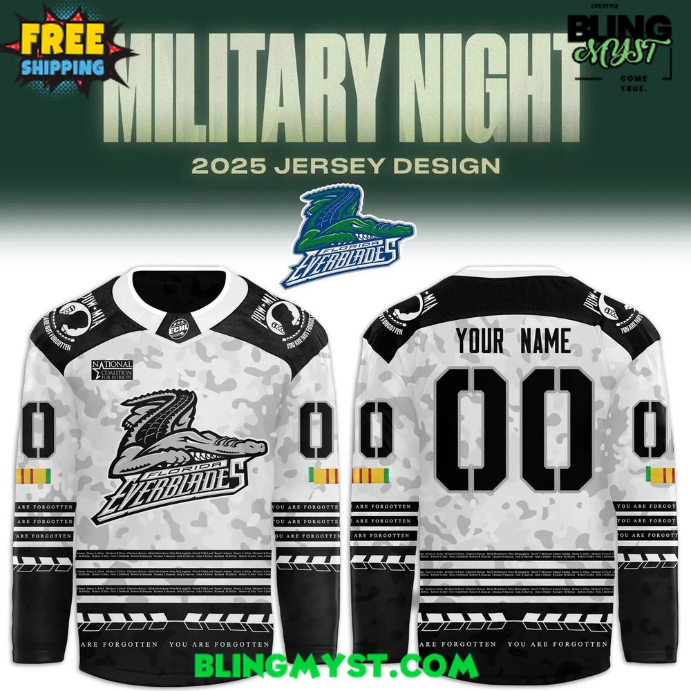 Florida Everblades Military Night 2025 Hockey Jersey