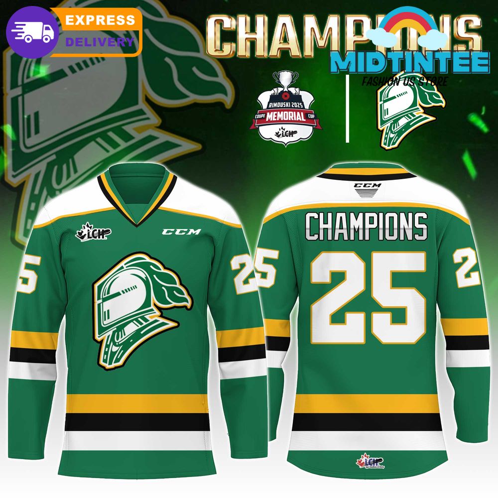 London Knights Champions Memorial Cup 2025 Hockey Jersey