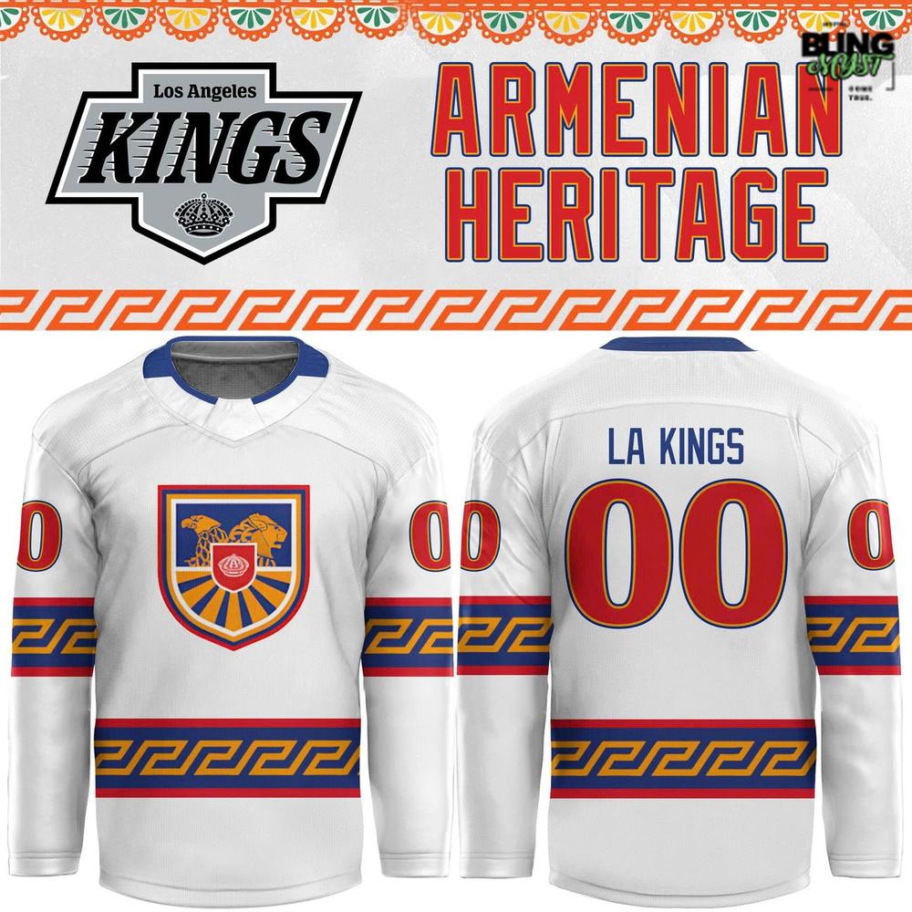 Los Angeles Kings Armenian Heritage 2025 Hockey Jersey
