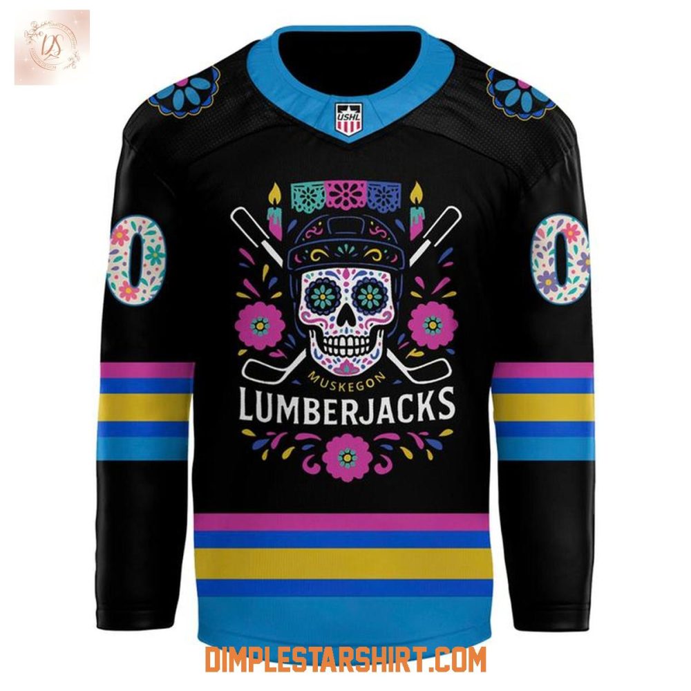 Muskegon Lumberjacks Dia De Los Muertos Hockey Jersey