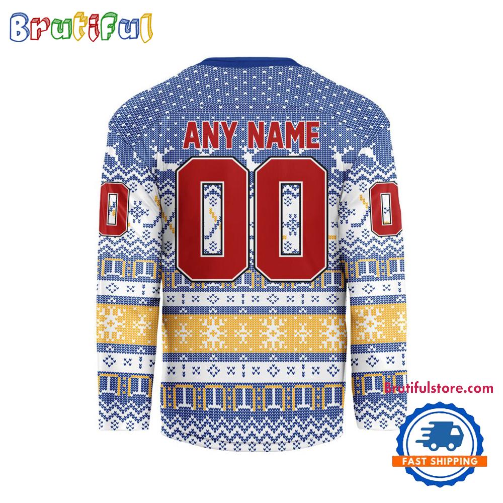 Buffalo Sabres 2025 NHL Christmas Personalized Hockey Jersey Design