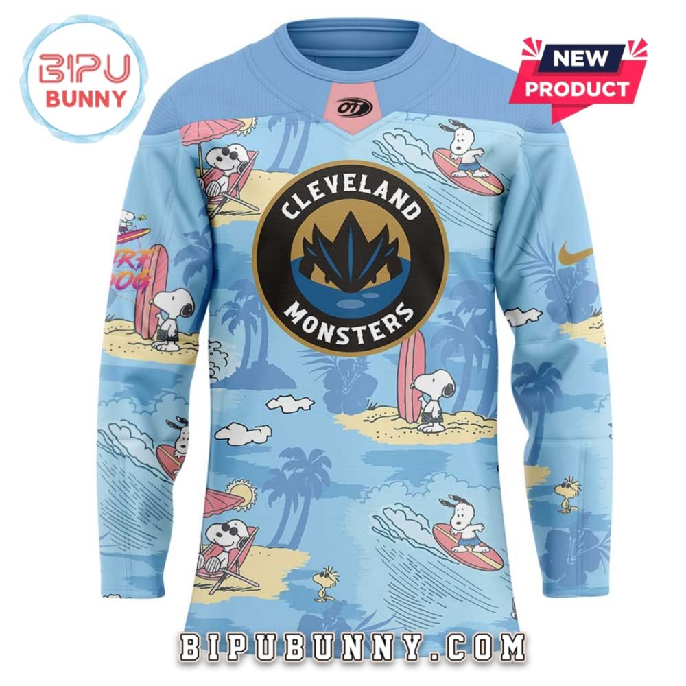 Cleveland Monsters Peanuts Summer Hockey Jersey