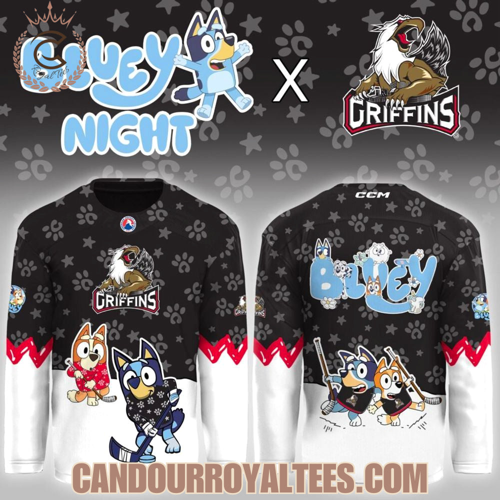 Grand Rapids Griffins Bluey Night Game Hockey Jersey