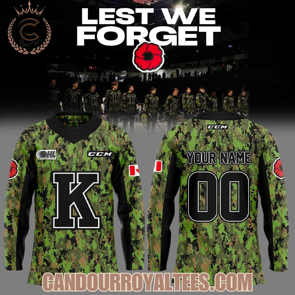 Kingston Frontenacs Special Canadian Forces Uniforms Hockey Jersey