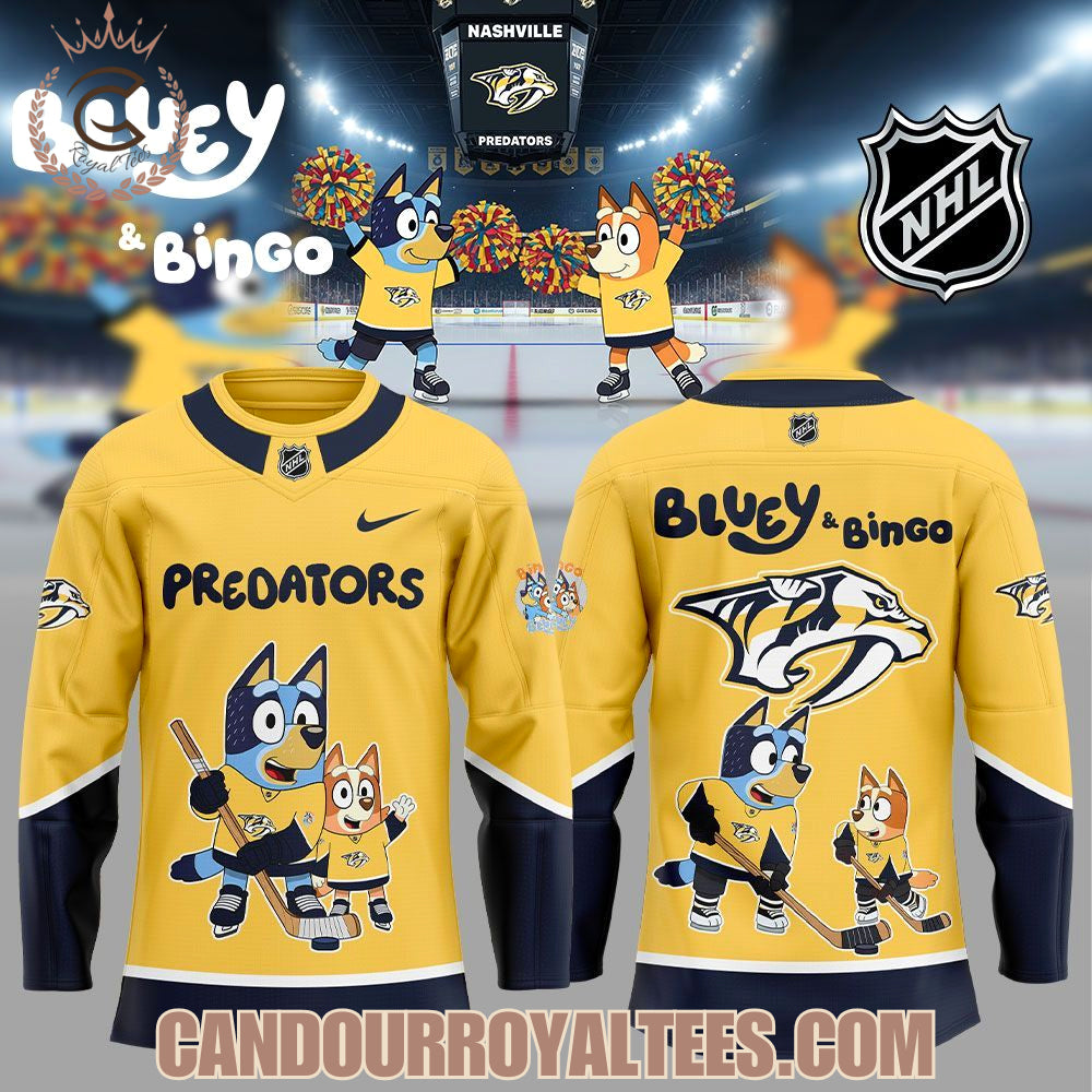 Nashville Predators Bluey And Bingo Jersey