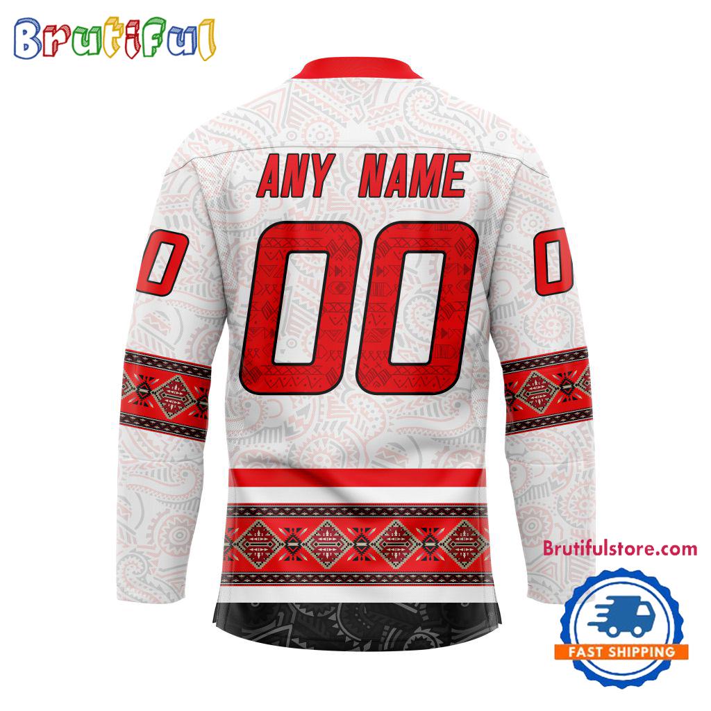NHL Carolina Hurricanes Personalized Native American Hockey Jersey