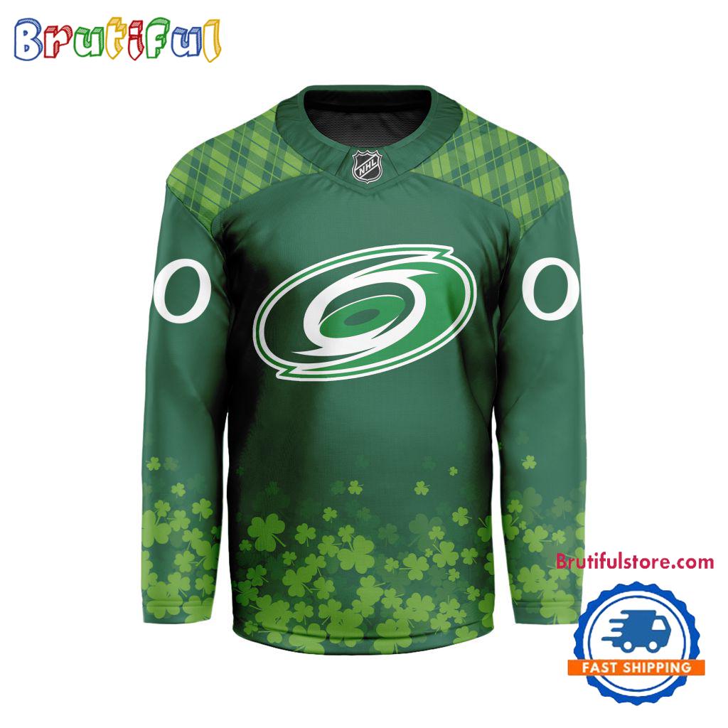 NHL Carolina Hurricanes St.Patrick's Day New Design Hockey Jersey, NHL Patricks Day Jersey