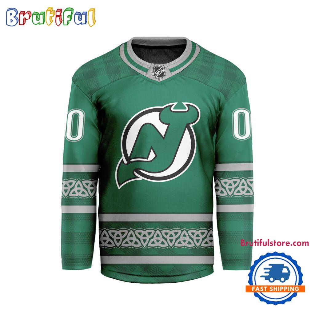 NHL New Jersey Devils For St.Patrick's Day Limited New Hockey Jersey