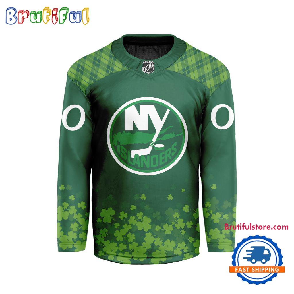 NHL New York Islanders St.Patrick's Day New Design Hockey Jersey, NHL Patricks Day Jersey