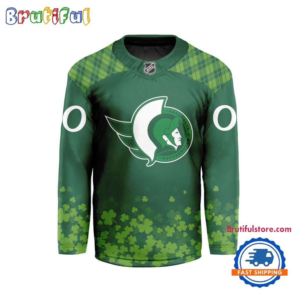 NHL Ottawa Senators St.Patrick's Day New Design Hockey Jersey, NHL Patricks Day Jersey