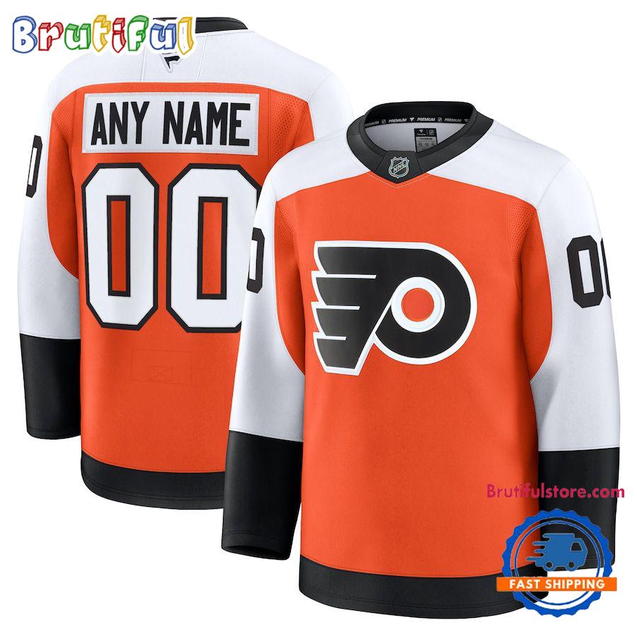 NHL Philadelphia Flyers Home Premium Custom Hockey Jersey