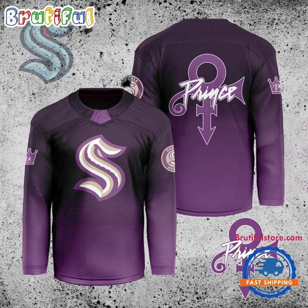 NHL Seattle Kraken Personalized Prince Night Hockey Jersey