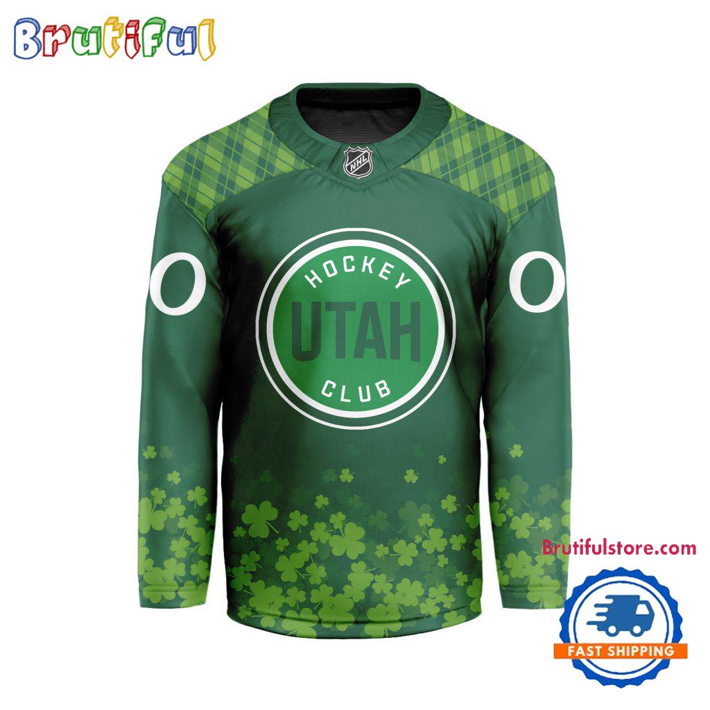 NHL Utah Hockey Club St.Patrick's Day New Design Hockey Jersey, NHL Patricks Day Jersey